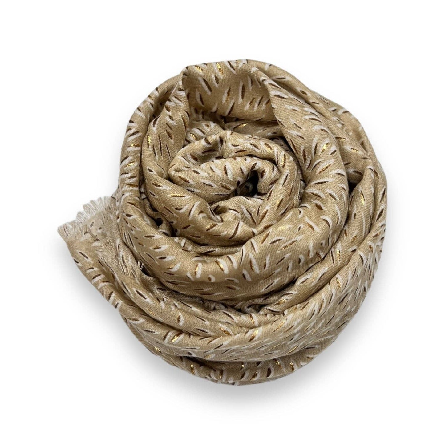 Small Strokes with Small Silver Lines Scarf: Green