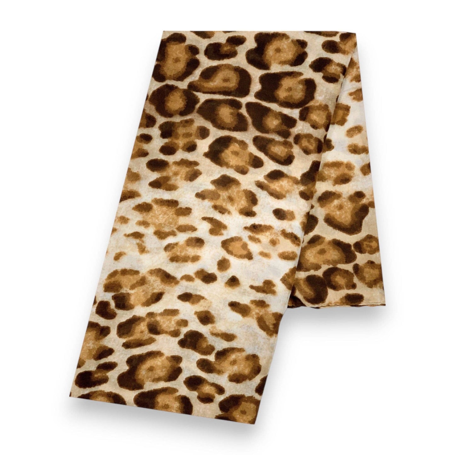 Leopard Print Ombre Scarf: Beige