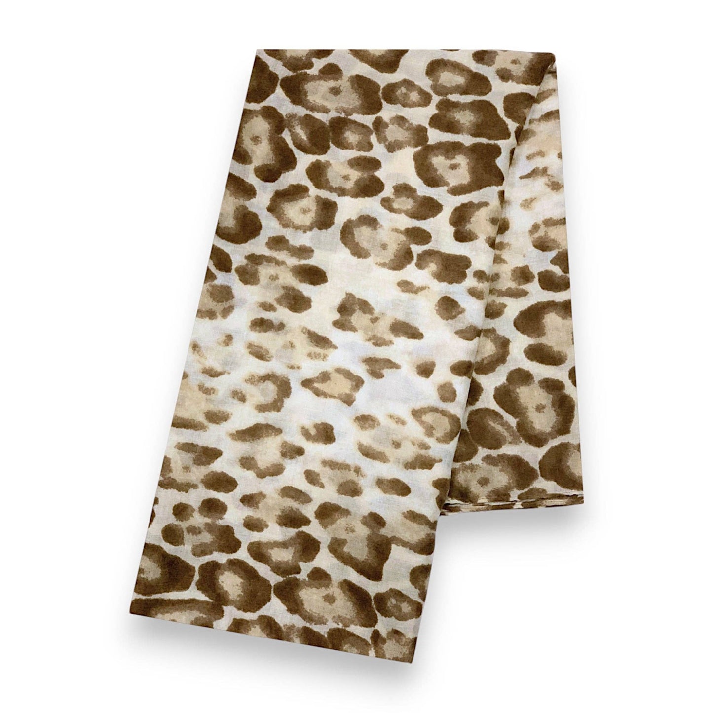 Leopard Print Ombre Scarf: Beige