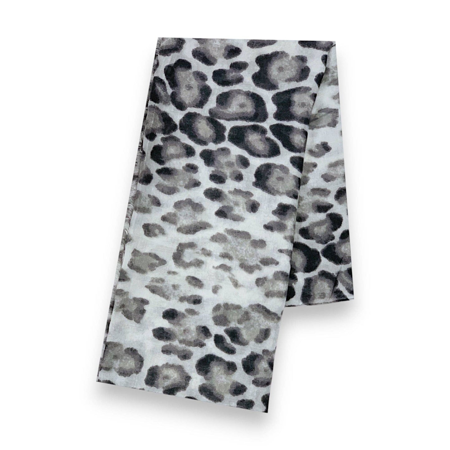 Leopard Print Ombre Scarf: Beige