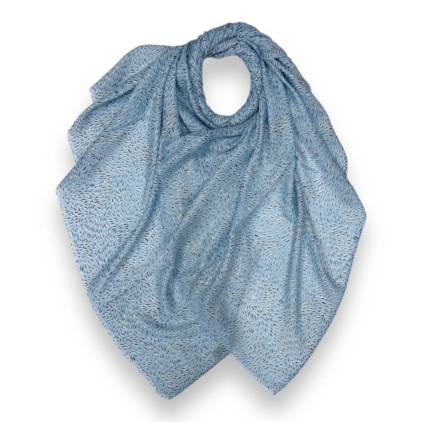 Small Strokes with Small Silver Lines Scarf: Green
