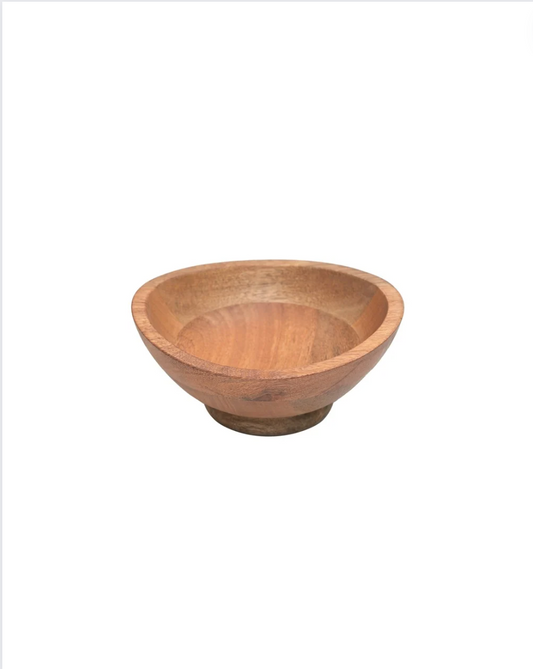 Handmade Small Wooden Serving Bowl for Fruits and Salads 