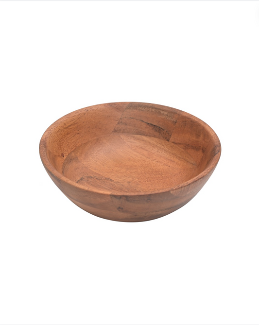 Handmade Natural Wood Serving Bowl for Fruits and Salads