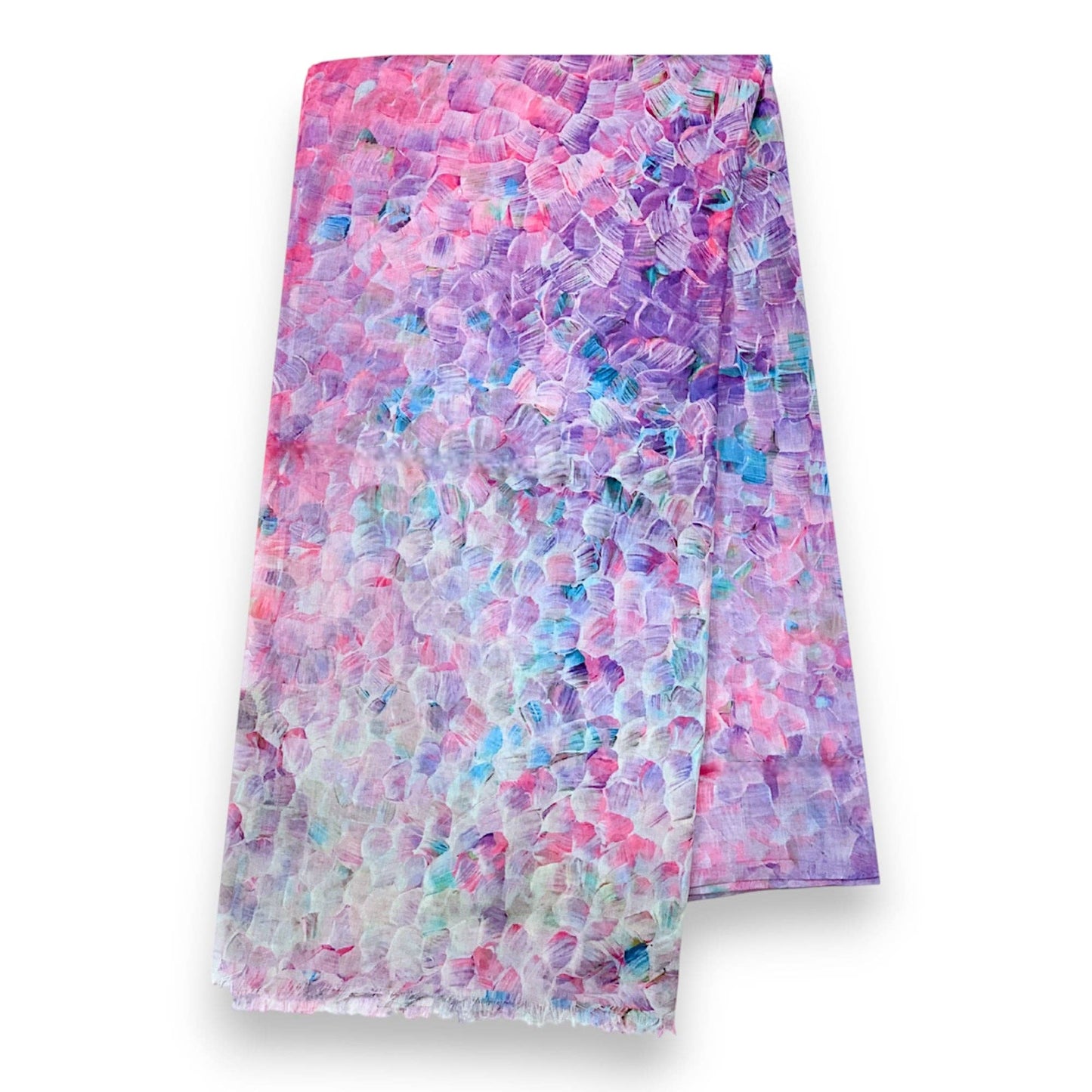 Vibrant Mosaic Print Scarf: Orange