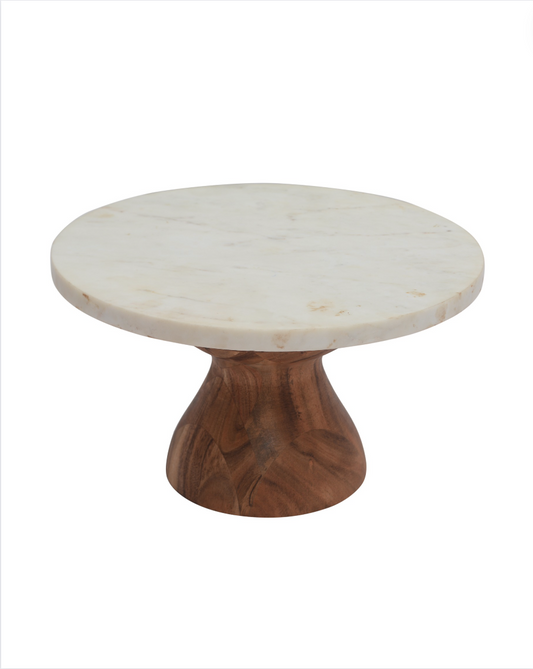 Luxurious Tea Cake Stand with Marble top & Wooden Base