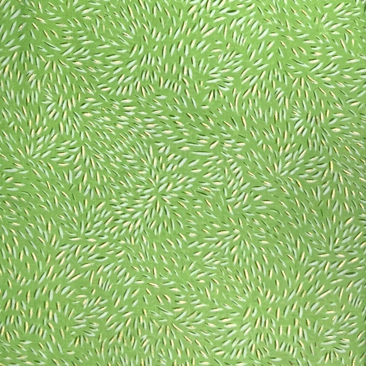 Small Strokes with Small Silver Lines Scarf: Green