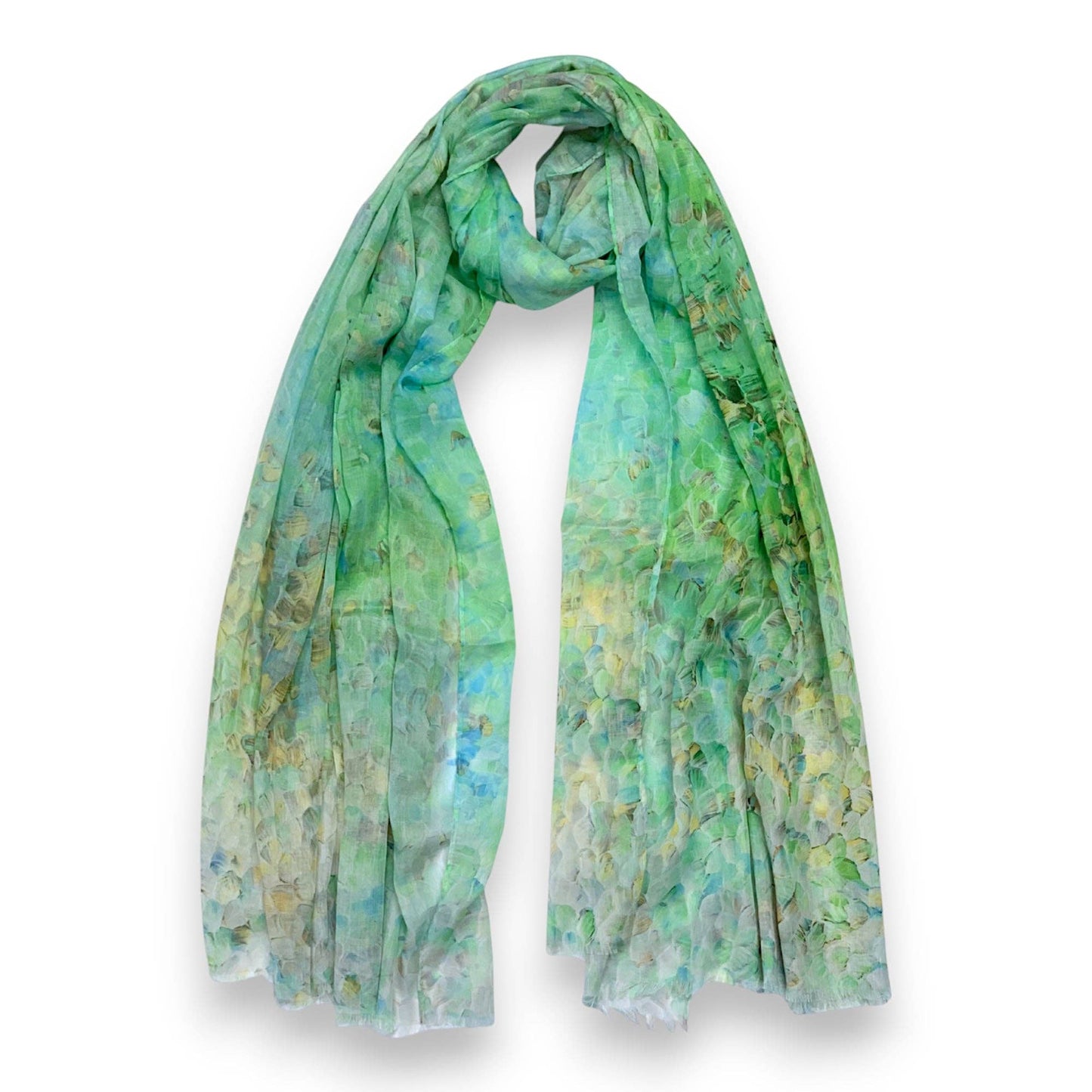 Vibrant Mosaic Print Scarf: Orange