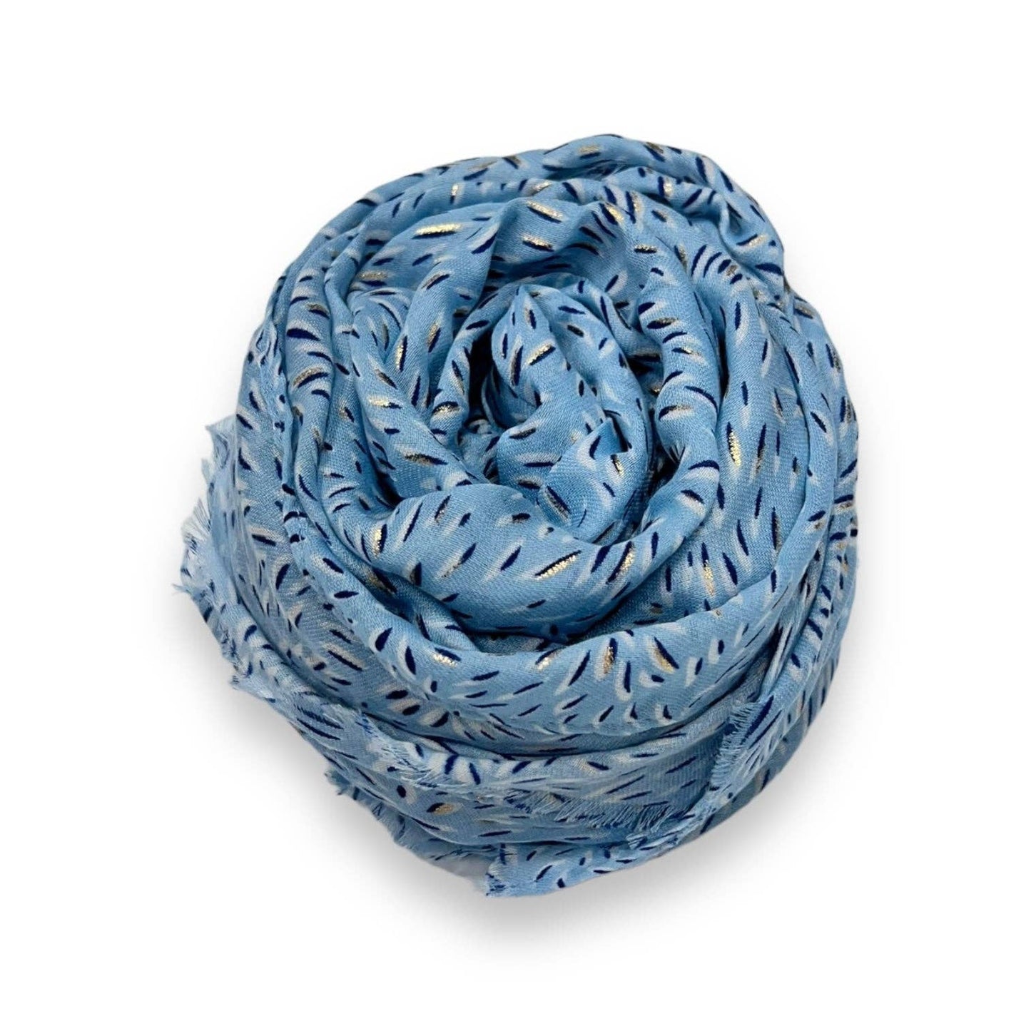 Small Strokes with Small Silver Lines Scarf: Green