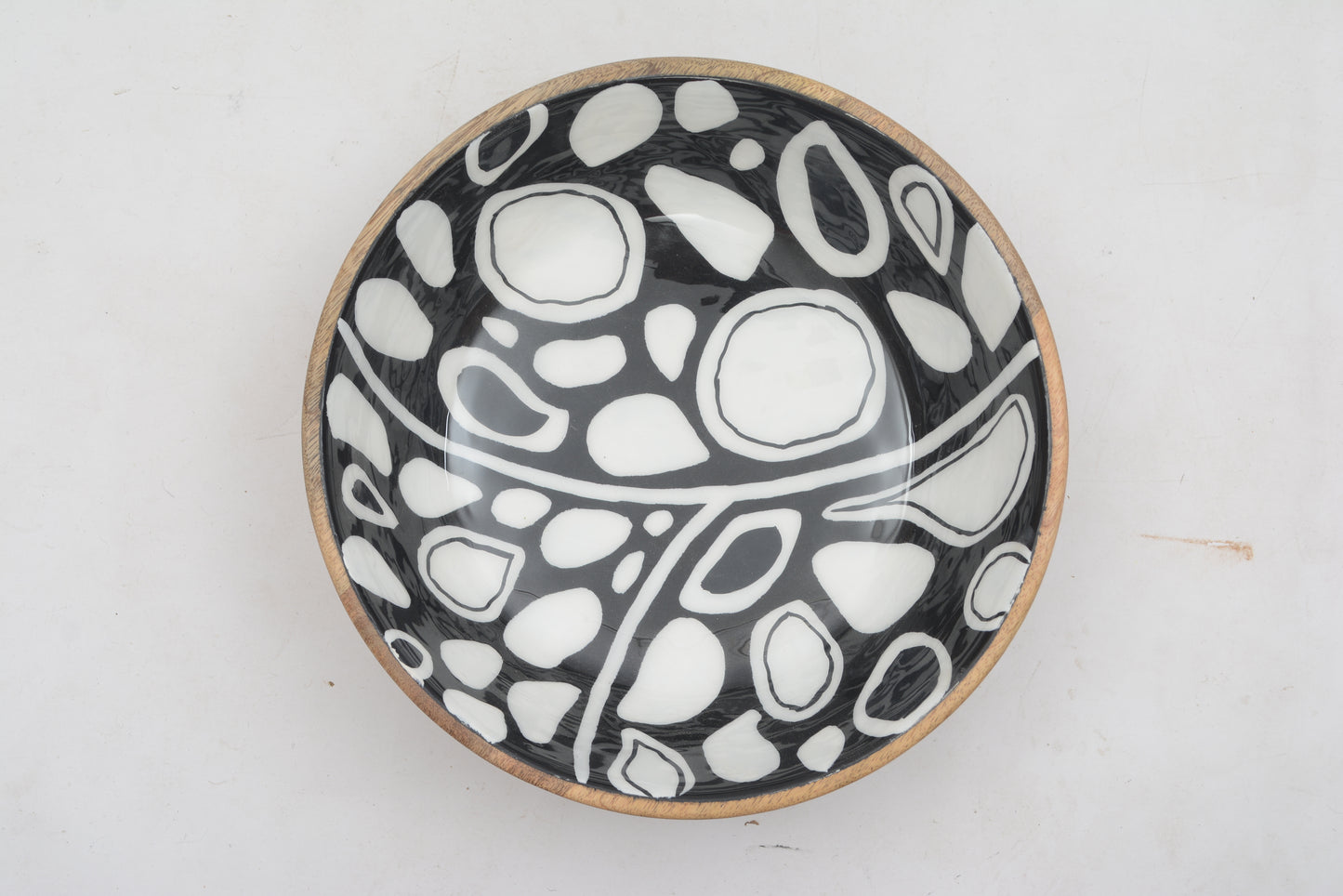 Foresthaven Hand Painted Large Serving Bowl for Fruits and Salads- (Multicolor, 30x30x10 cm)