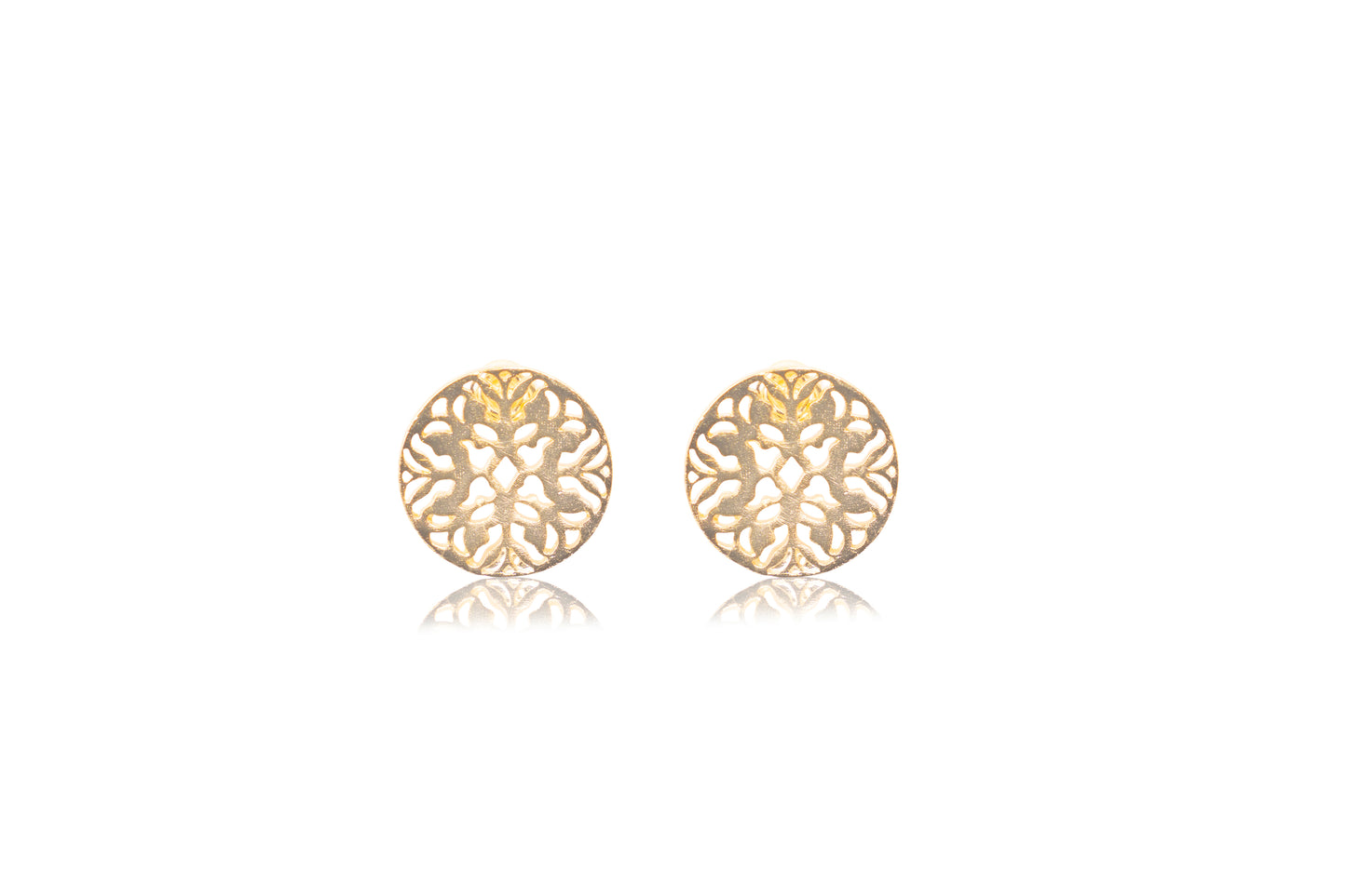 Antique Gold Circle Earrings