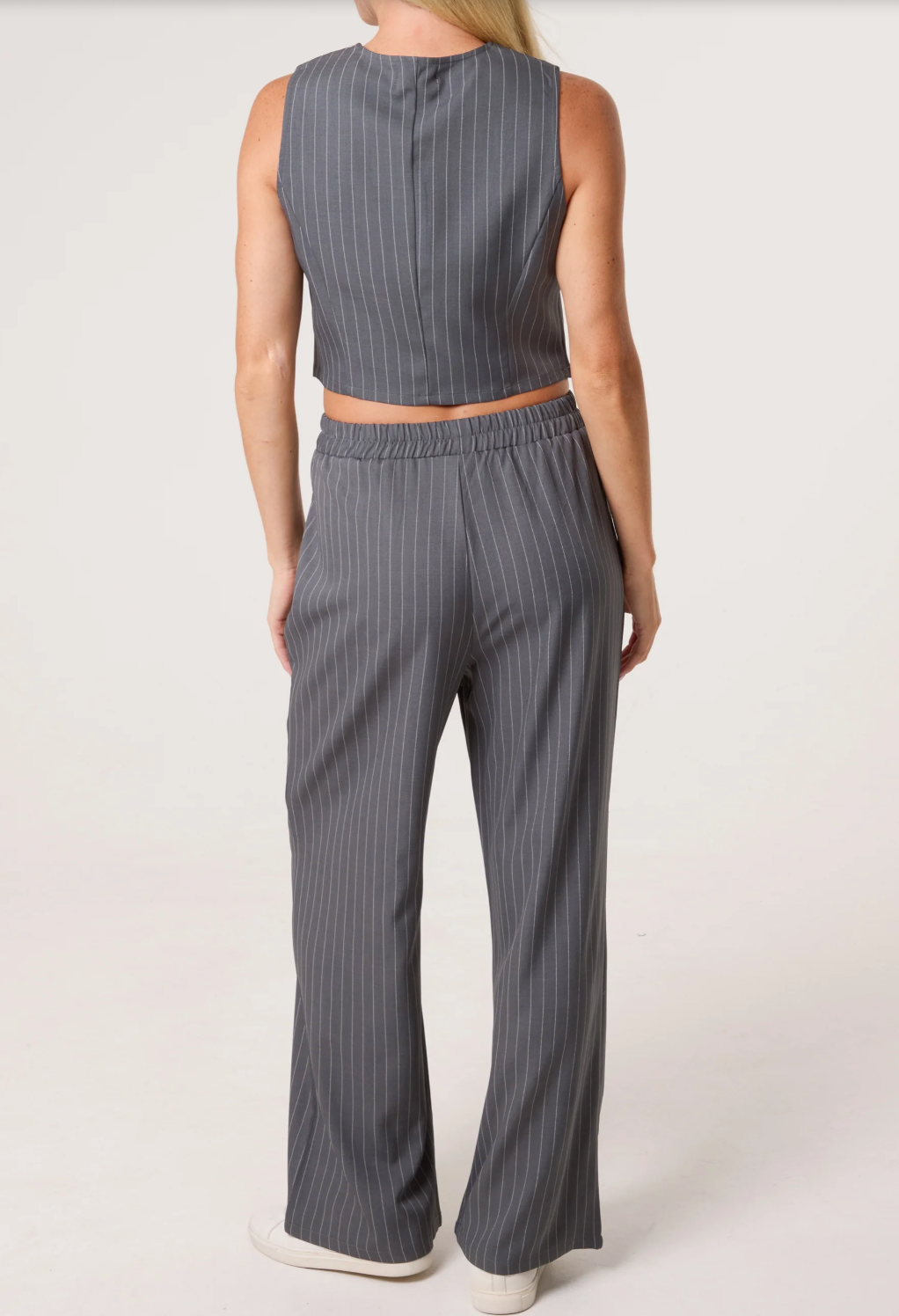 Khaki Pinstripe Trousers