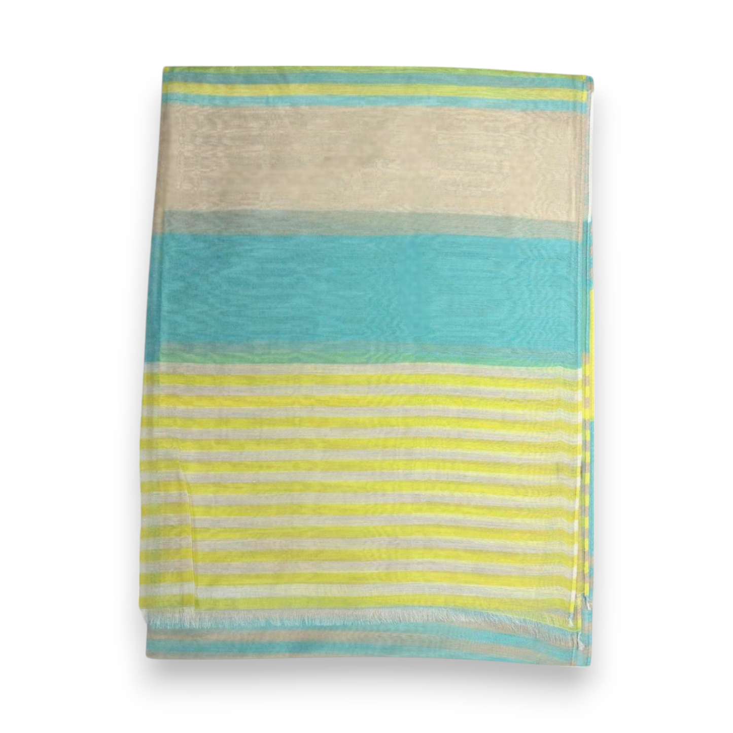 Silky Stripe Colorblock Scarf: Mocca & Mustard
