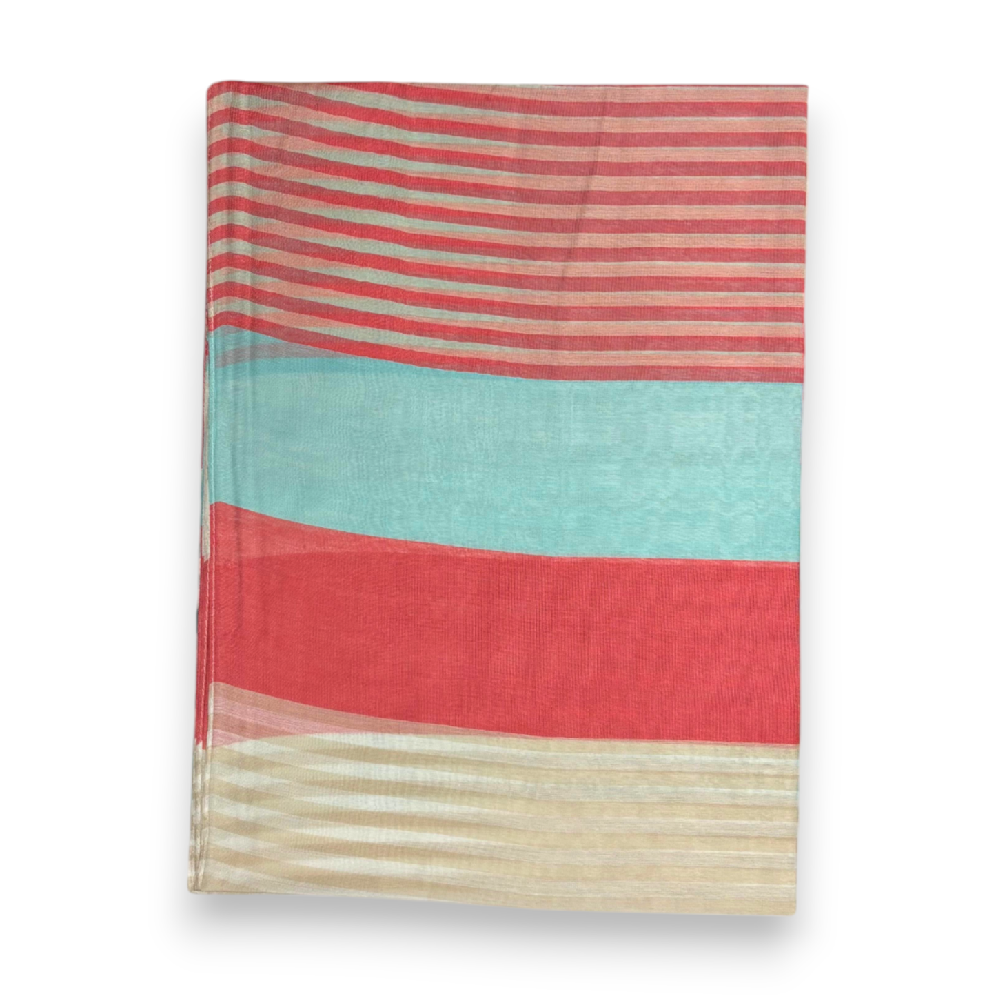 Silky Stripe Colorblock Scarf: Mocca & Mustard