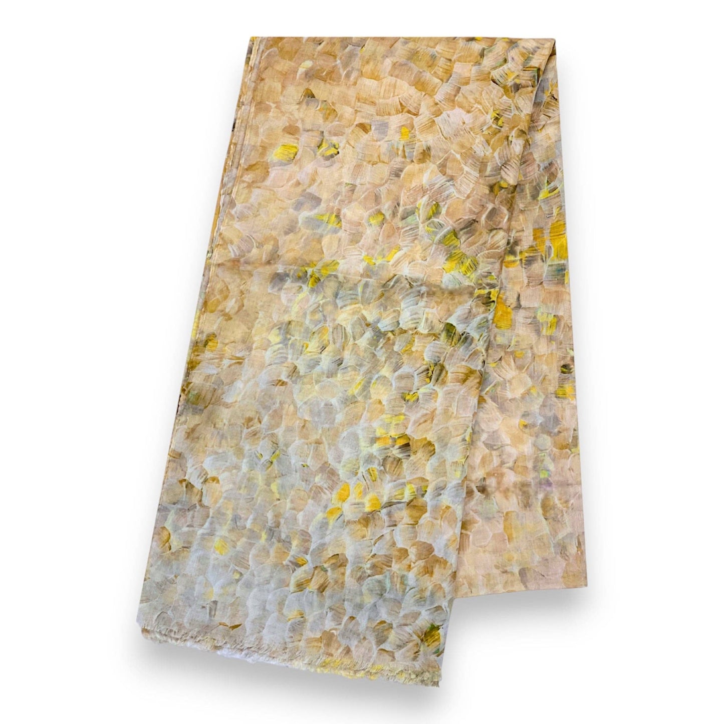 Vibrant Mosaic Print Scarf: Orange
