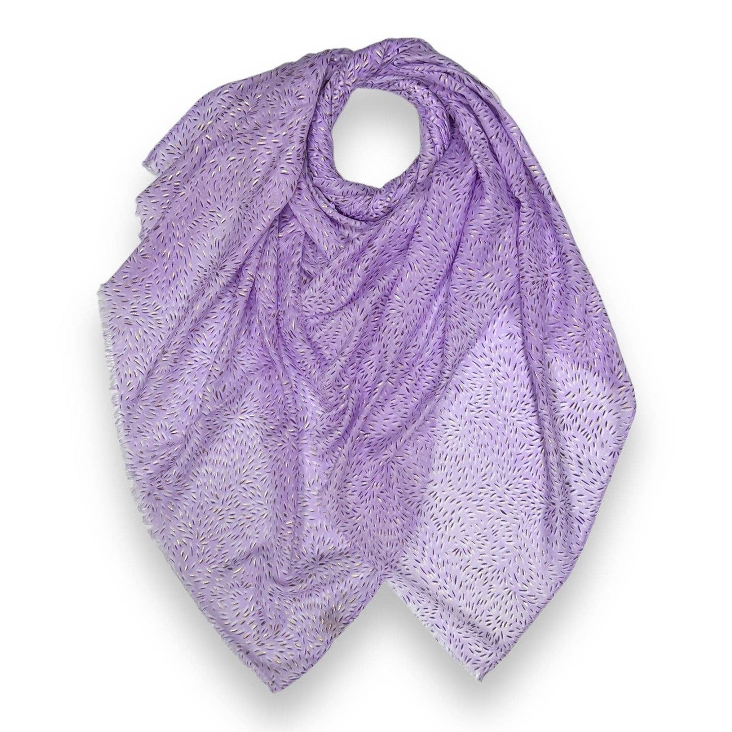 Small Strokes with Small Silver Lines Scarf: Green