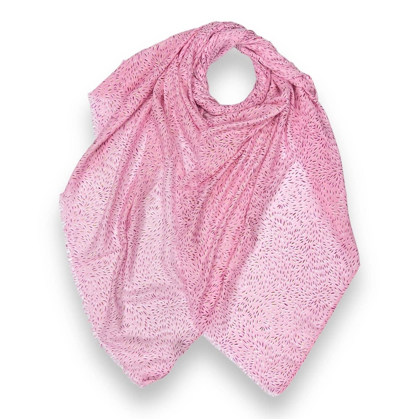 Small Strokes with Small Silver Lines Scarf: Green