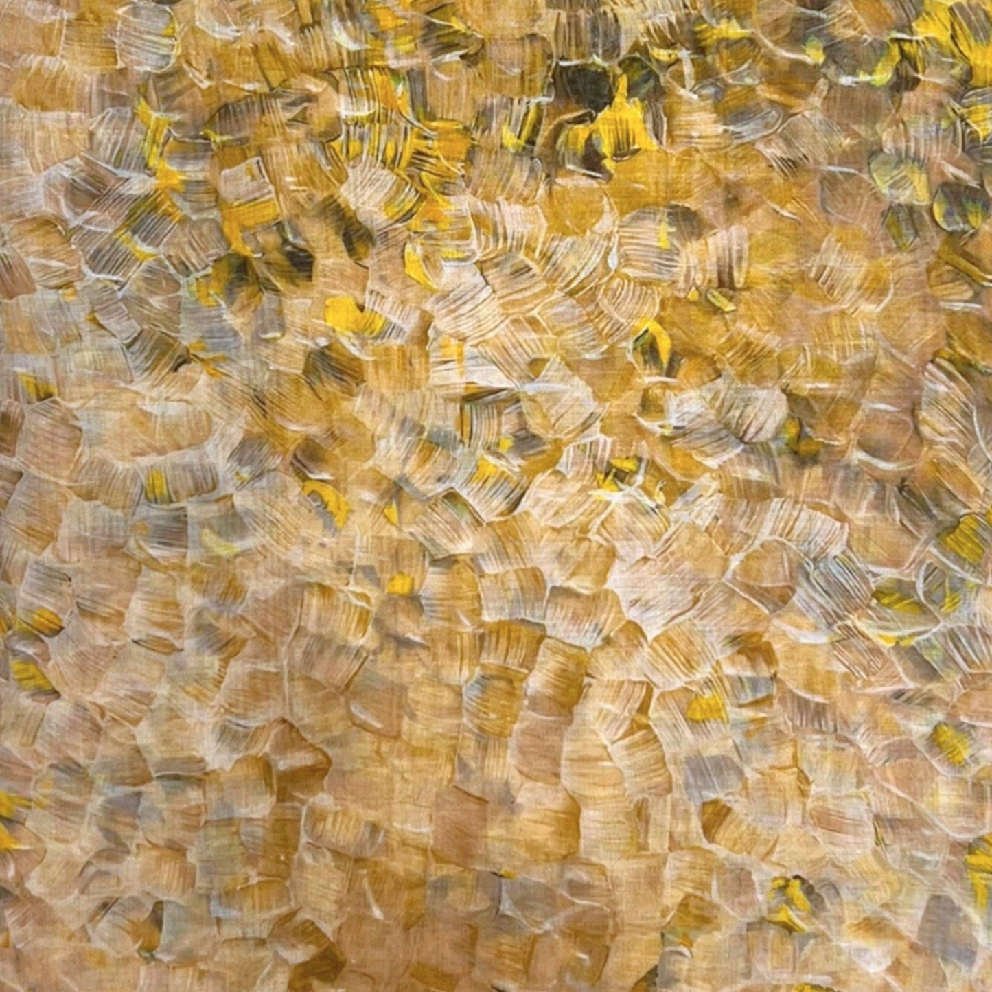 Vibrant Mosaic Print Scarf: Orange