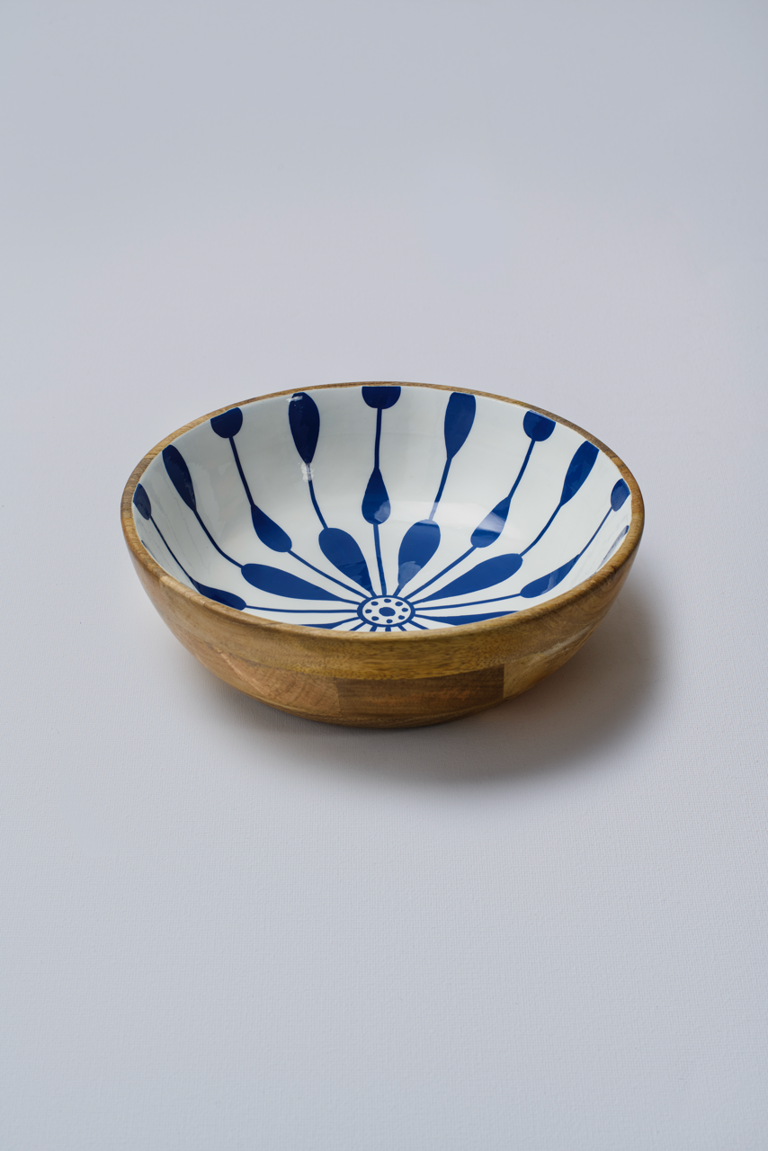 Sokka Jardin Stripes Wooden Large Bowl