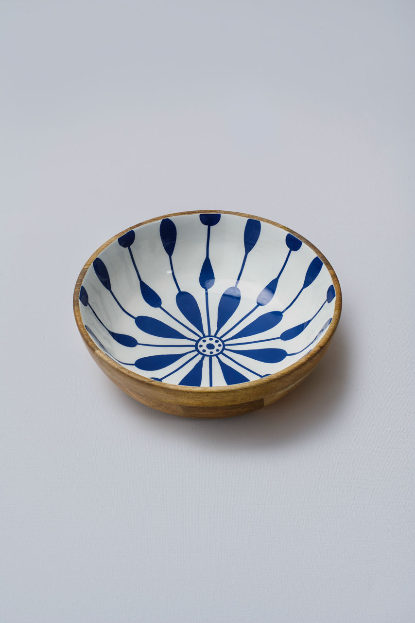 Sokka Jardin Stripes Wooden Large Bowl