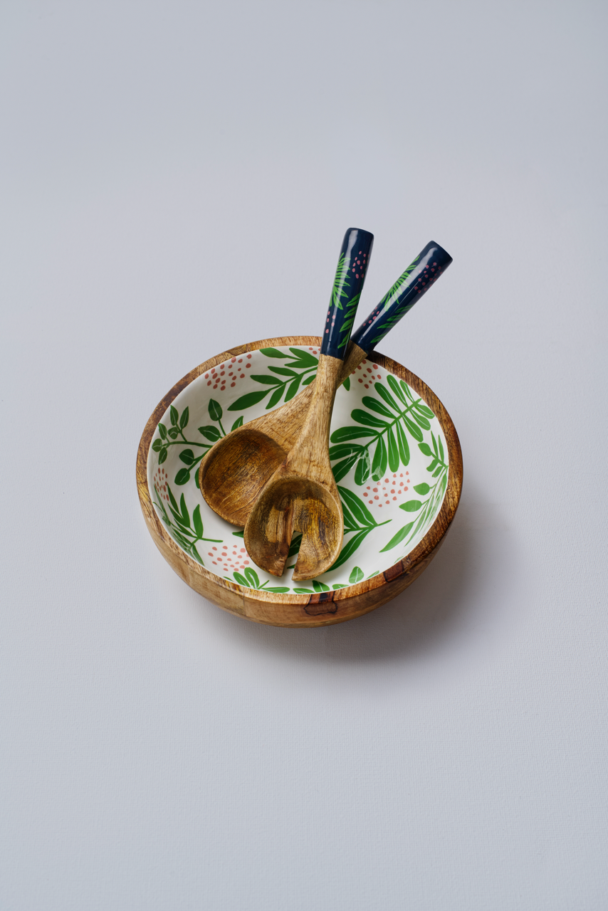 Twilight Bird Wooden Spoon and Fork Set