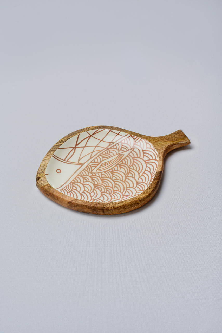 Discus Shape Handmade Fish Platter
