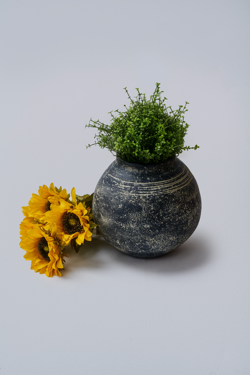 Distressed Textured Ceramic Vase