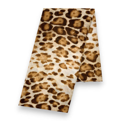 Leopard Print Ombre Scarf: Beige