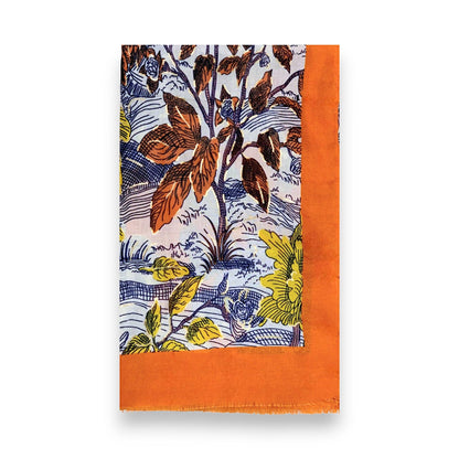 Nature Art Print Scarf: Orange