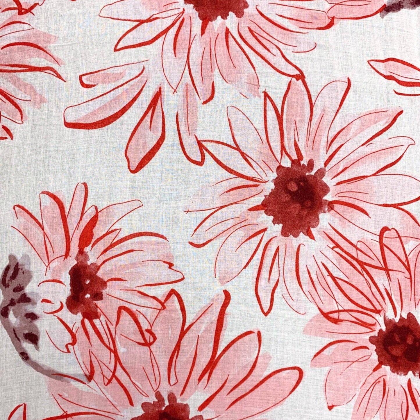 Big Daisy Print Scarf: Orange