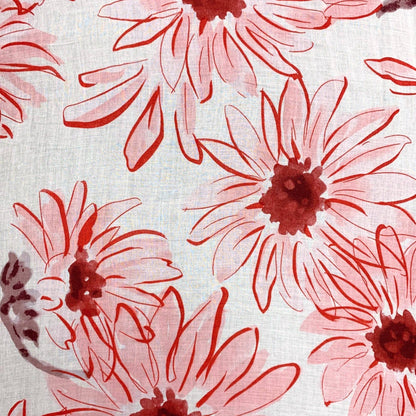 Big Daisy Print Scarf: Orange
