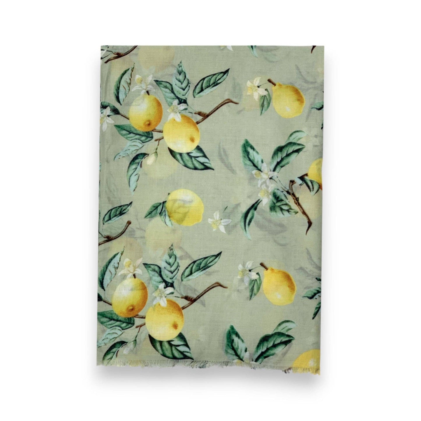 Lemon Citrus Print Colourful Scarf: Pink