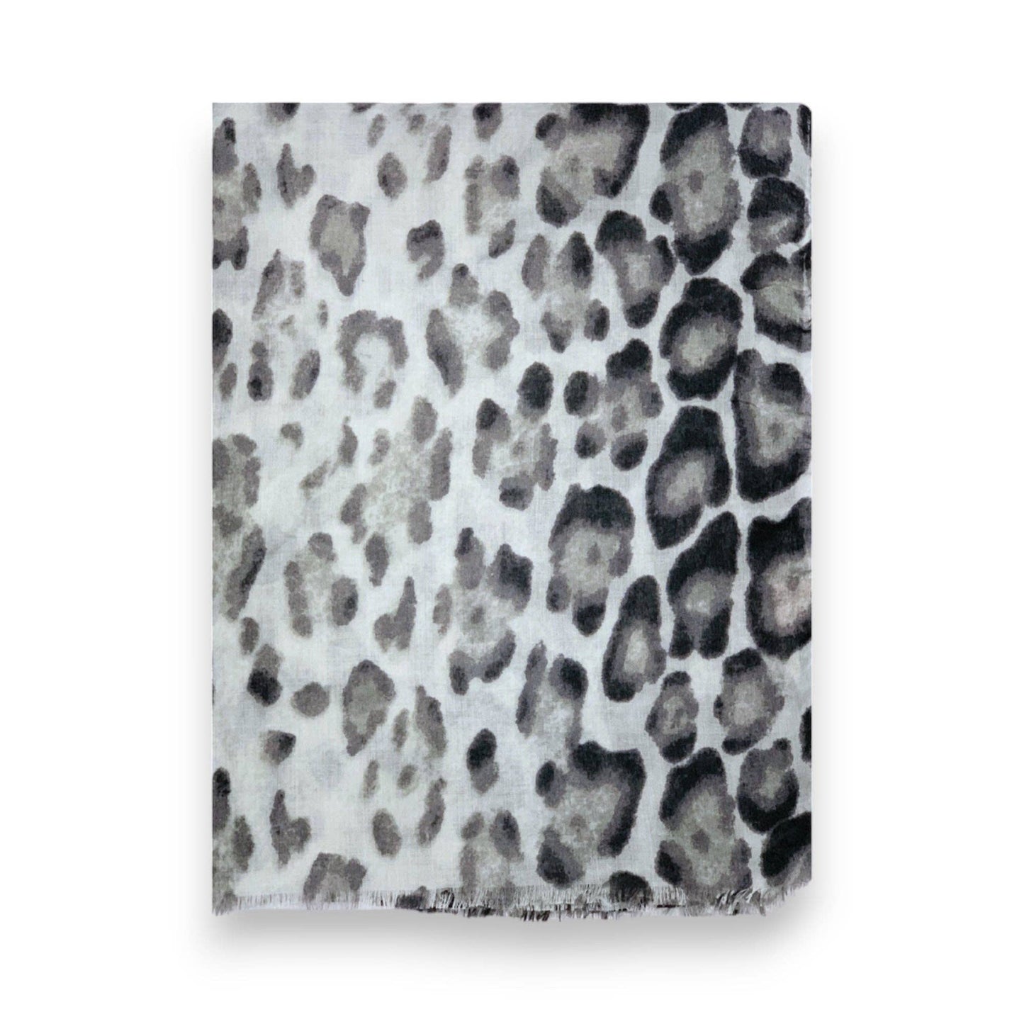 Leopard Print Ombre Scarf: Beige