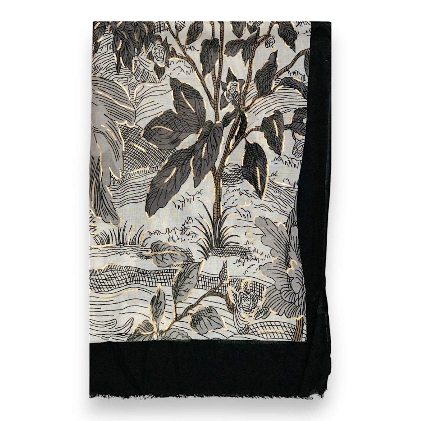 Nature Art Print Scarf: Orange