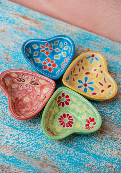 Shyla Hand Painted Ceramic Heart Dish