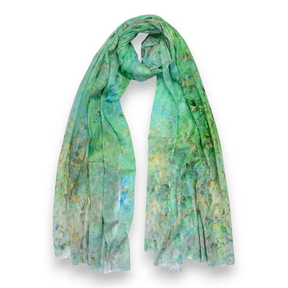 Vibrant Mosaic Print Scarf: Orange