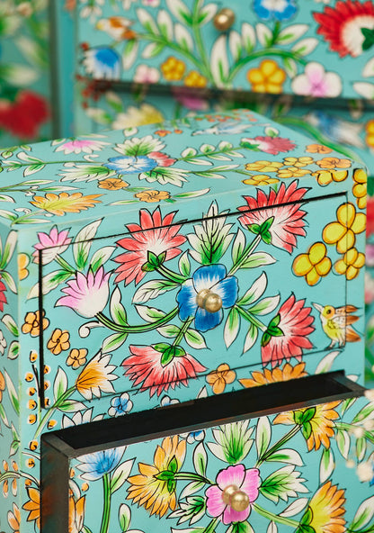 Saanvi Handpainted Floral 2 Drawer Chest