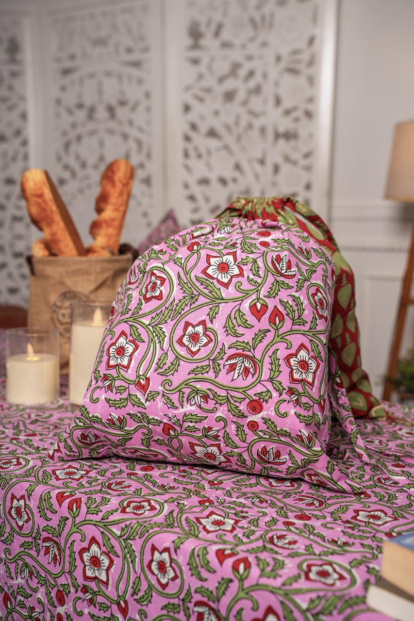 Mehka Hand Block Printed Gift Bag/Pack Bag