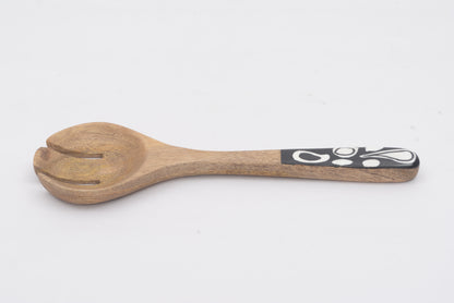 Wooden Monochrome Serving Spoon with Enamel
