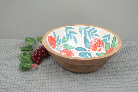Foresthaven Hand Painted Large Serving Bowl for Fruits and Salads 