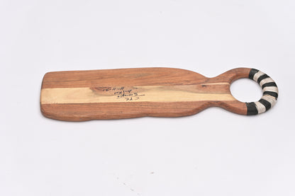 Acacia Wood Large Chopping Board With Circular Handle