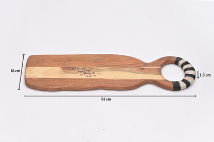 Acacia Wood Large Chopping Board With Circular Handle