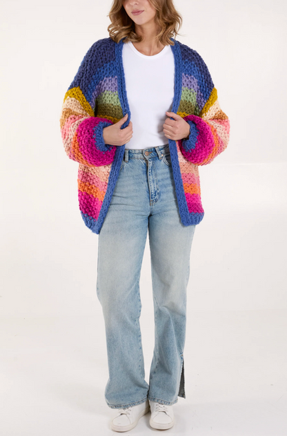 Colourful Striped Cardigan