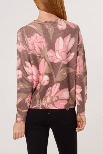 Blush Bloom Sequin Crew Neck Jumper