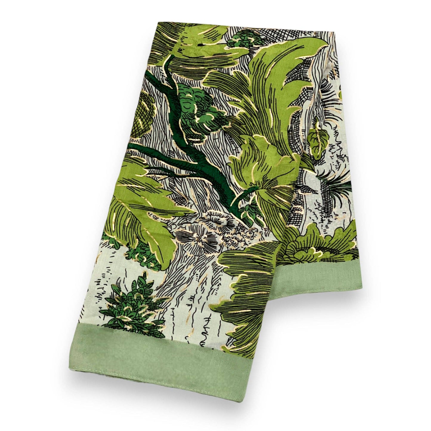 Nature Art Print Scarf: Orange