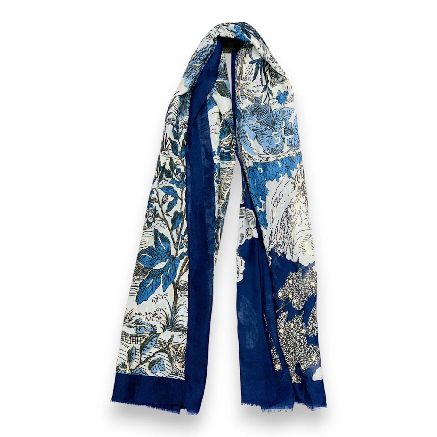 Nature Art Print Scarf: Orange
