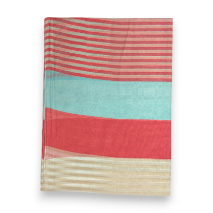 Silky Stripe Colorblock Scarf: Mocca & Mustard