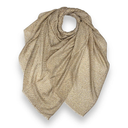 Small Strokes with Small Silver Lines Scarf: Green