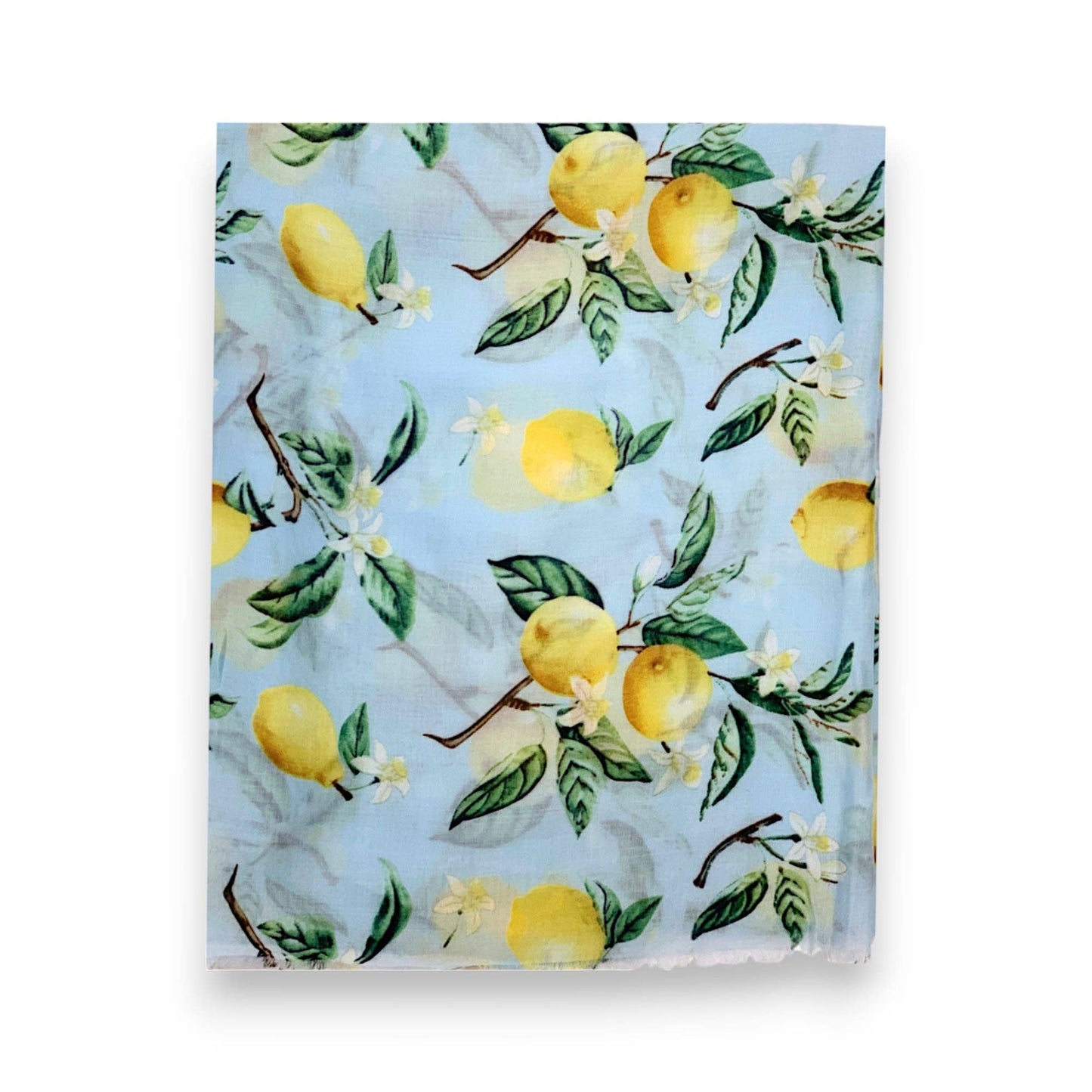 Lemon Citrus Print Colourful Scarf: Pink