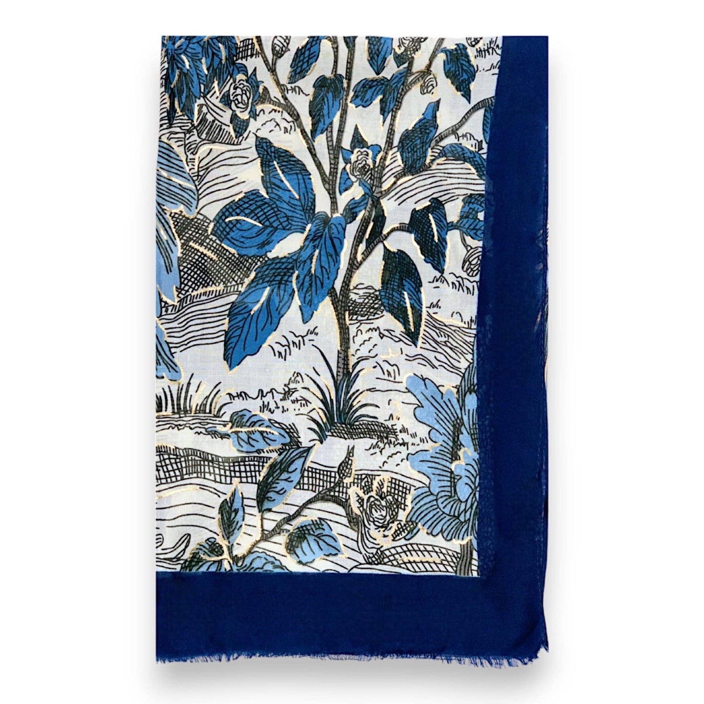 Nature Art Print Scarf: Orange