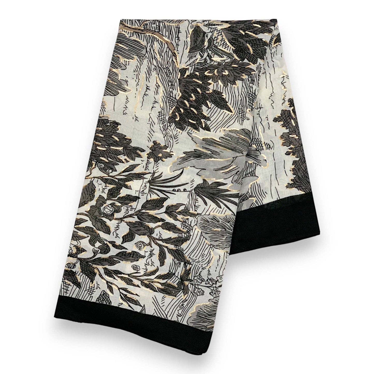Nature Art Print Scarf: Orange